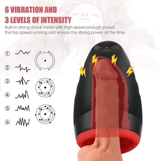 Beat Vibrating Oral Hot Stroker